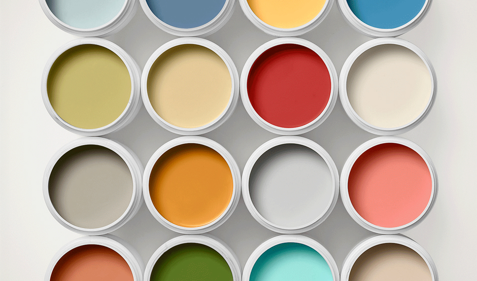 paint cans and different colors