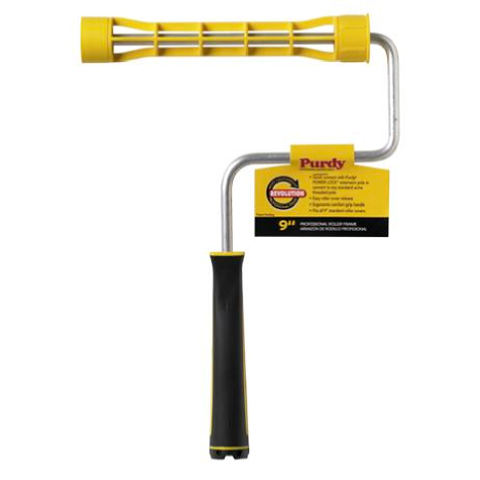 A Purdy Revolution 9” Cageless Paint Roller Frame.
