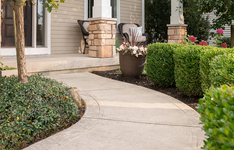 colored concrete sidewalk