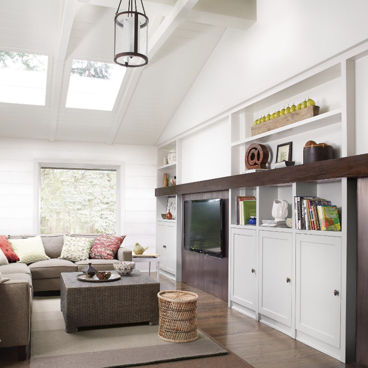 living room with couches and coffee table