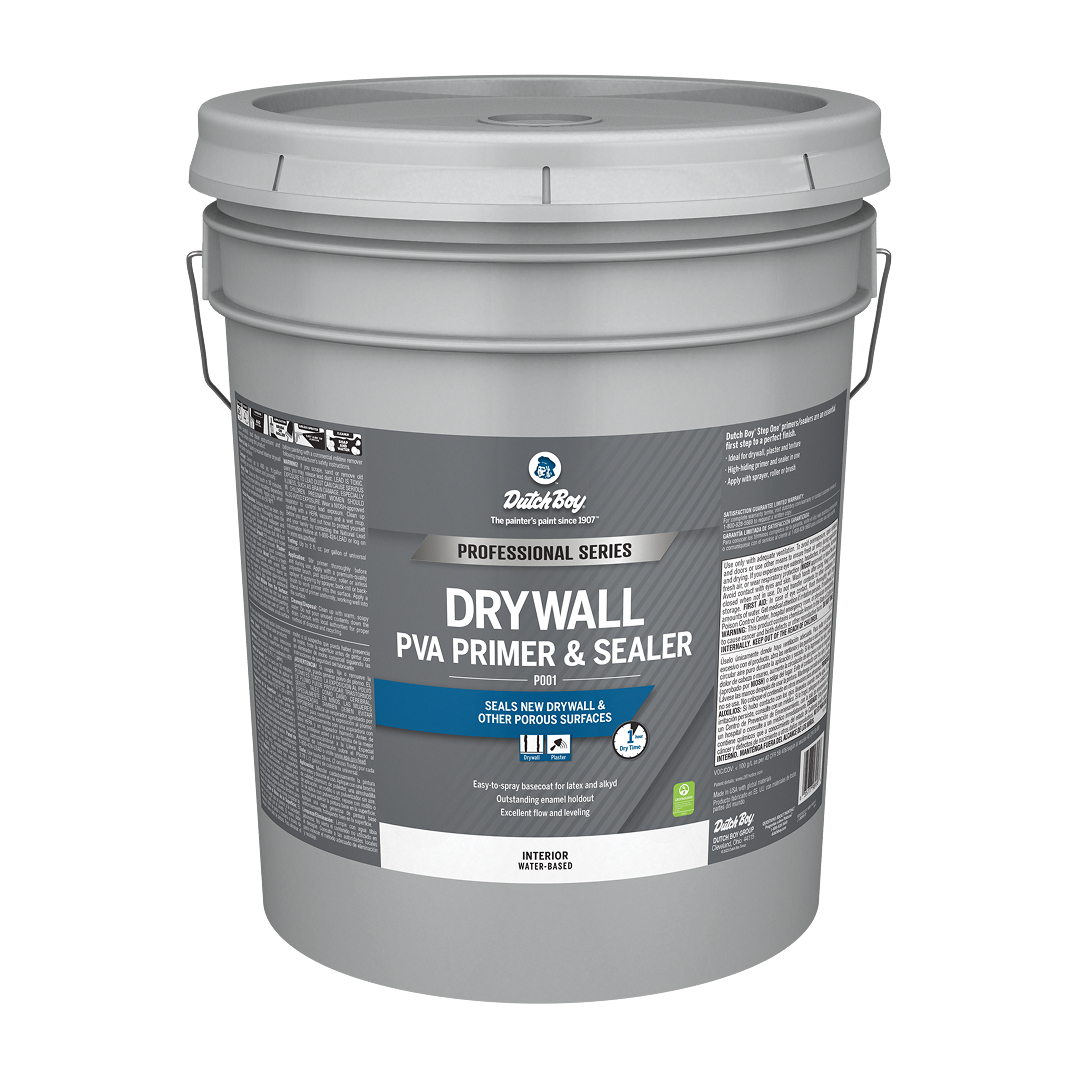 Five-gallon pail of Dutch Boy Professional Series Drywall PVA Primer & Sealer.